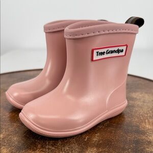 Tree Grandpa Boots Girls Toddler 13 Pink Rain Rubber Slip On